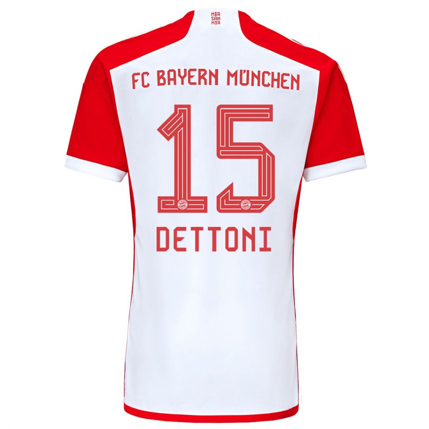 Moteriškas Grayson Dettoni #15 Raudona Balta Namų Marškinėliai 2023/24 T-Shirt