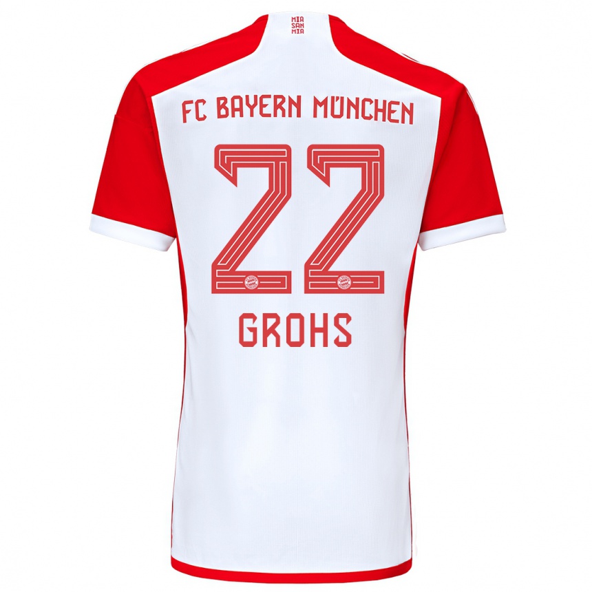 Moteriškas Maria Luisa Grohs #22 Raudona Balta Namų Marškinėliai 2023/24 T-Shirt