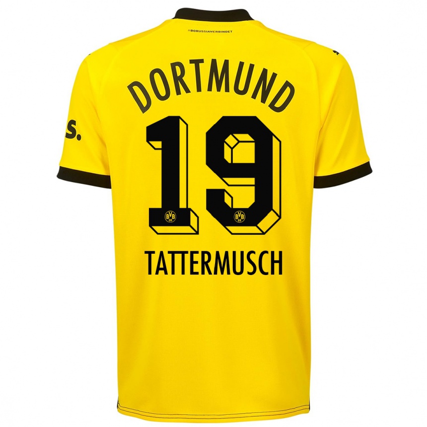 Moteriškas Ted Tattermusch #19 Geltona Namų Marškinėliai 2023/24 T-Shirt