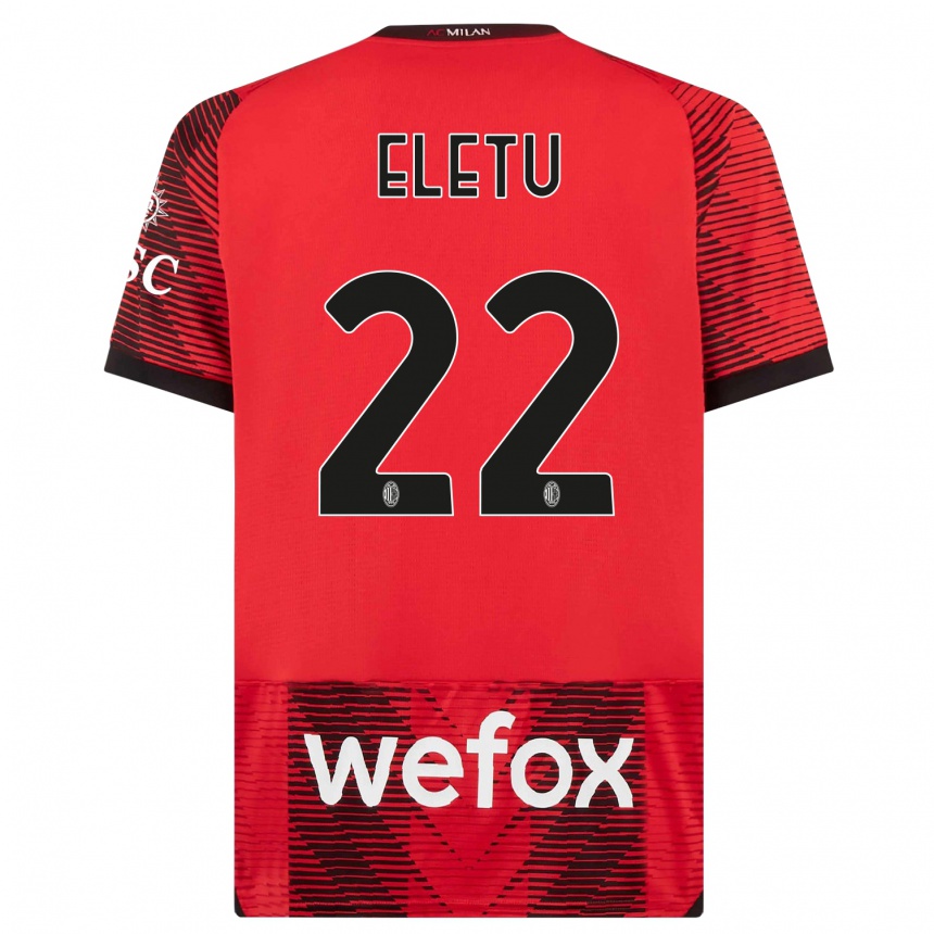 Moteriškas Victor Eletu #22 Raudona Juoda Namų Marškinėliai 2023/24 T-Shirt