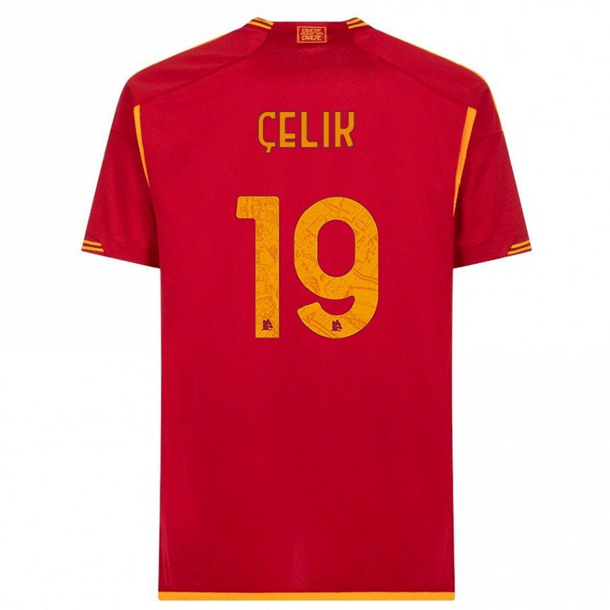 Moteriškas Zeki Celik #19 Raudona Namų Marškinėliai 2023/24 T-Shirt