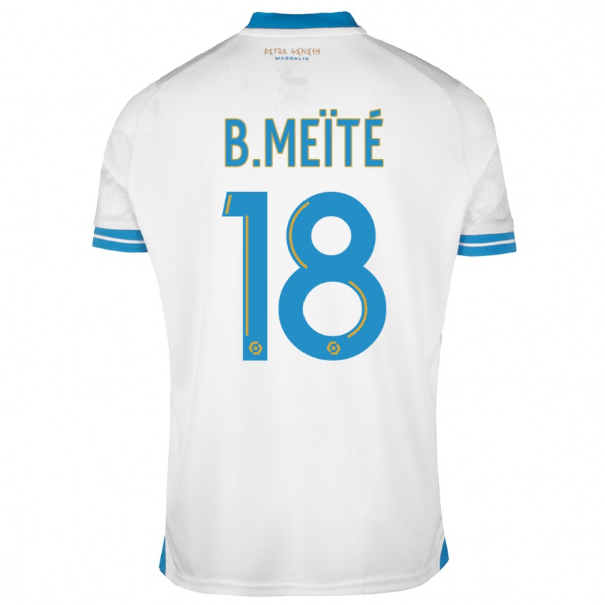 Moteriškas Bamo Meïté #18 Baltas Namų Marškinėliai 2023/24 T-Shirt