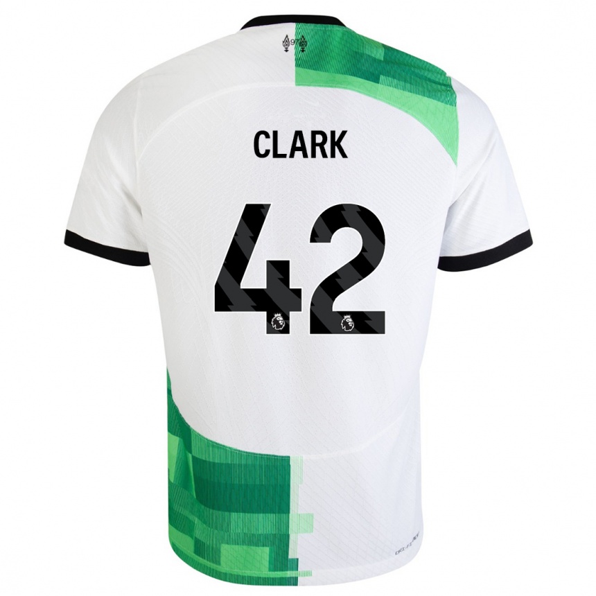 Moteriškas Bobby Clark #42 Balta Žalia Išvykos Marškinėliai 2023/24 T-Shirt