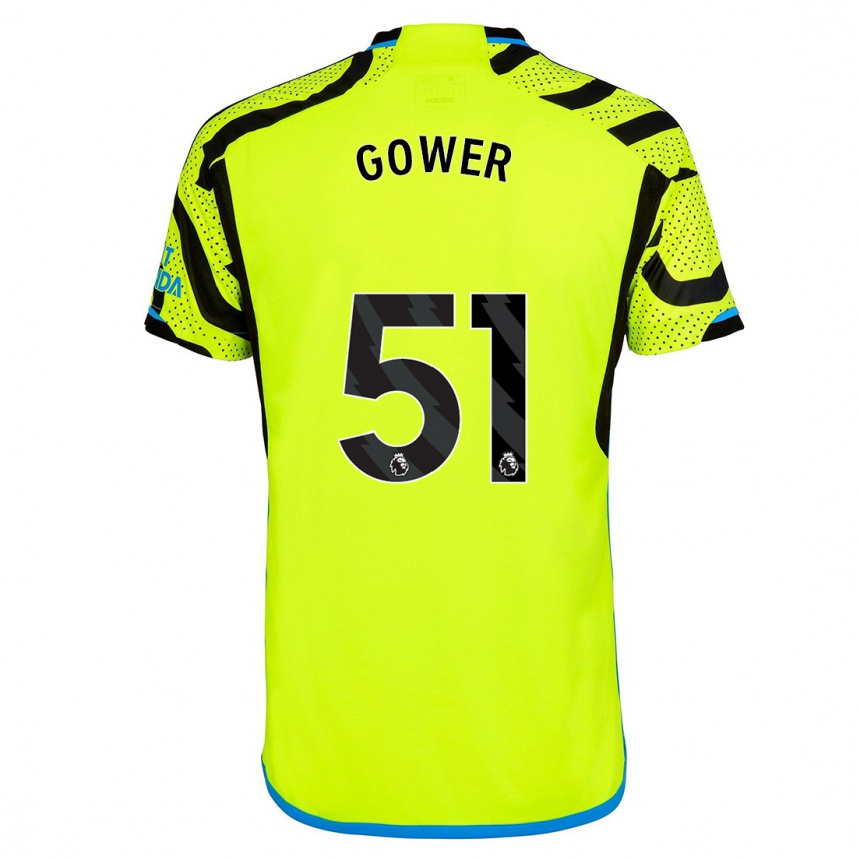 Moteriškas Jimi Gower #51 Geltona Išvykos Marškinėliai 2023/24 T-Shirt