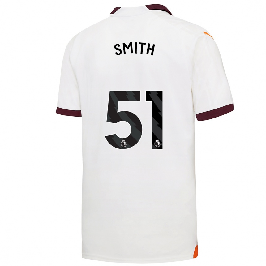 Moteriškas Isaac Smith #51 Baltas Išvykos Marškinėliai 2023/24 T-Shirt