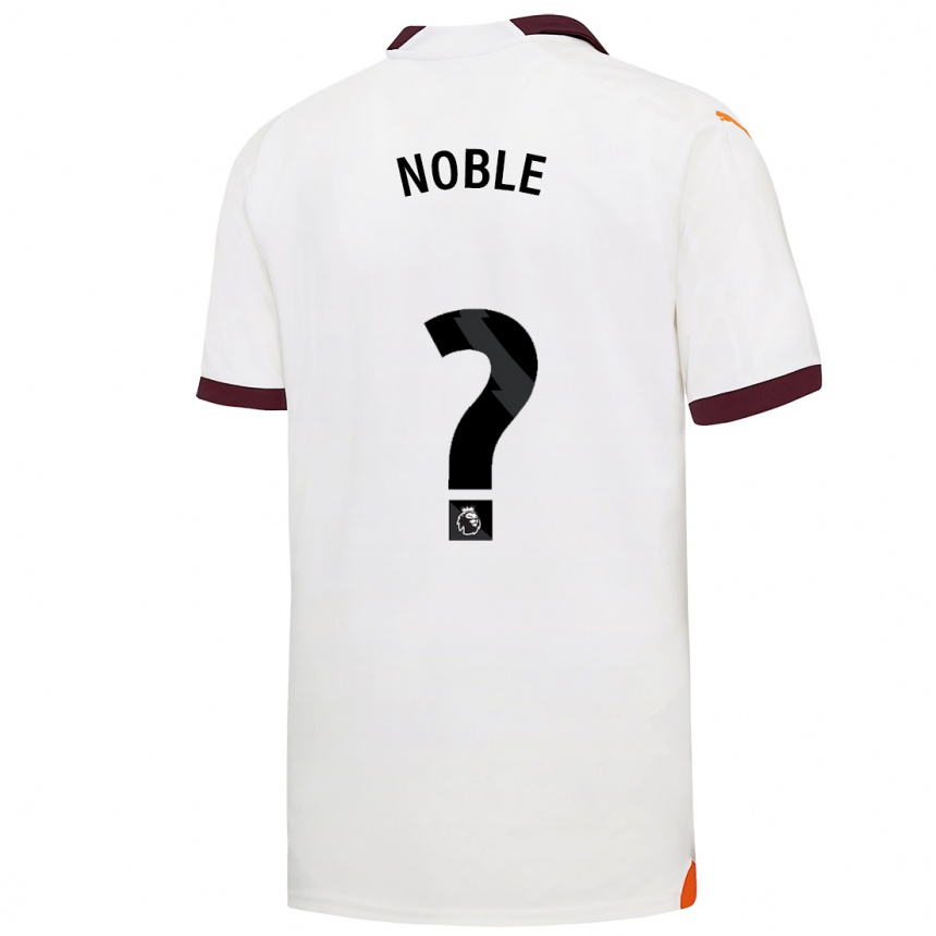 Moteriškas Kian Noble #0 Baltas Išvykos Marškinėliai 2023/24 T-Shirt