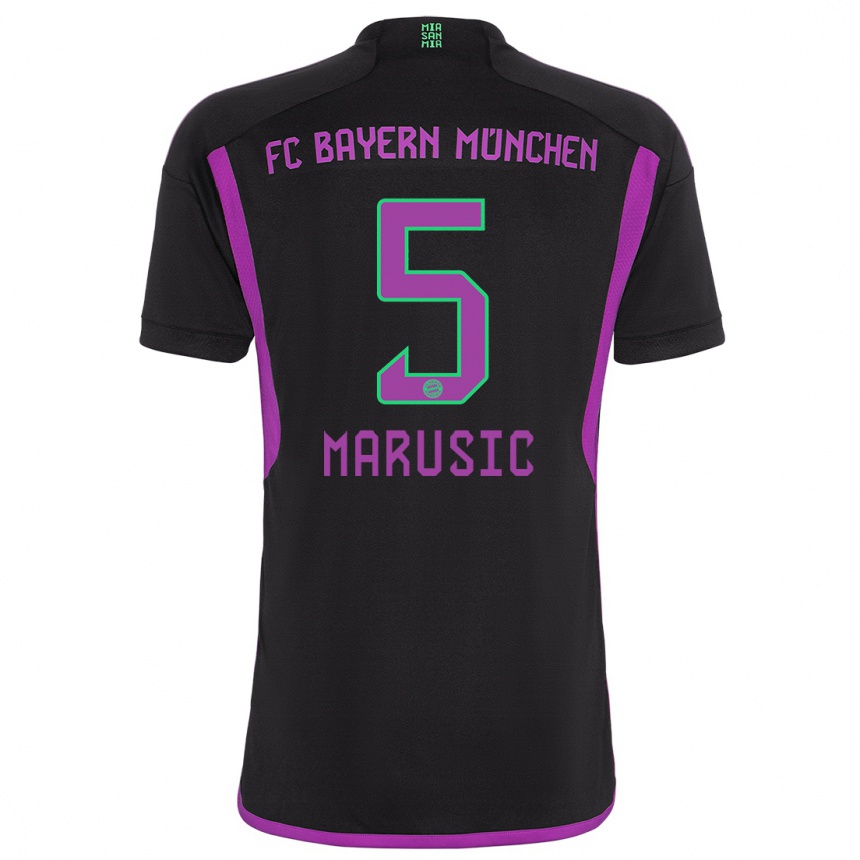 Moteriškas Gabriel Marusic #5 Juoda Išvykos Marškinėliai 2023/24 T-Shirt