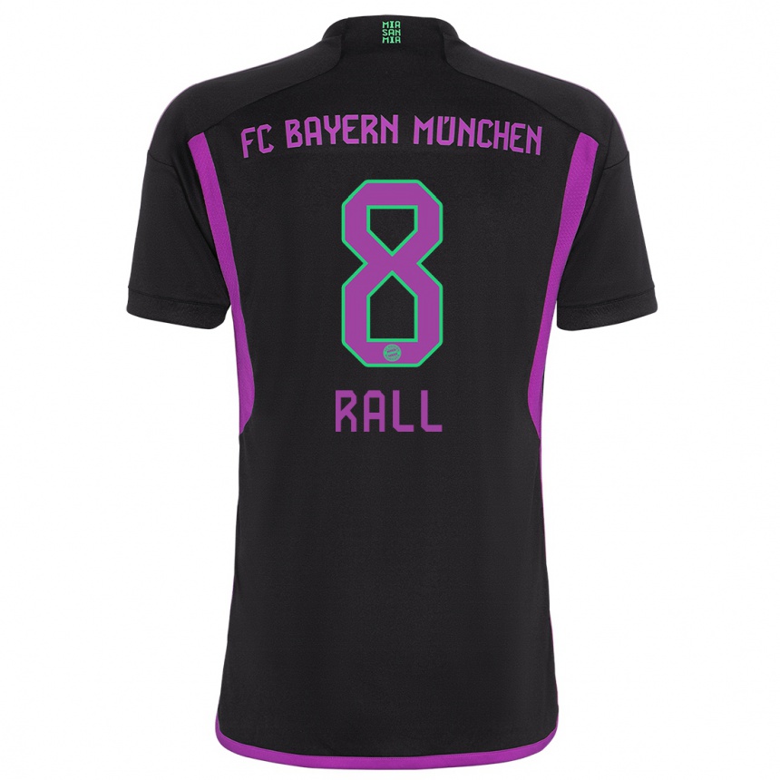 Moteriškas Maximiliane Rall #8 Juoda Išvykos Marškinėliai 2023/24 T-Shirt