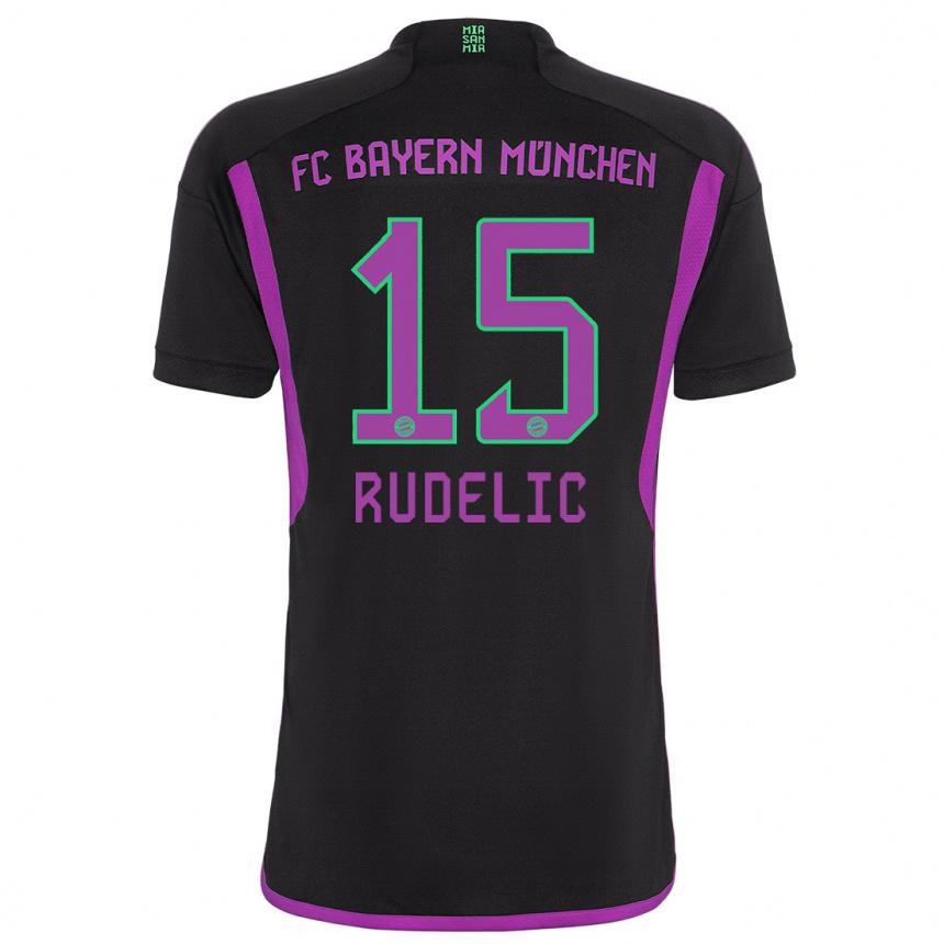 Moteriškas Ivana Rudelic #15 Juoda Išvykos Marškinėliai 2023/24 T-Shirt