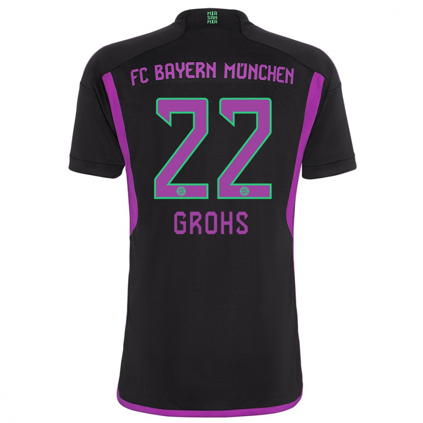 Moteriškas Maria Luisa Grohs #22 Juoda Išvykos Marškinėliai 2023/24 T-Shirt