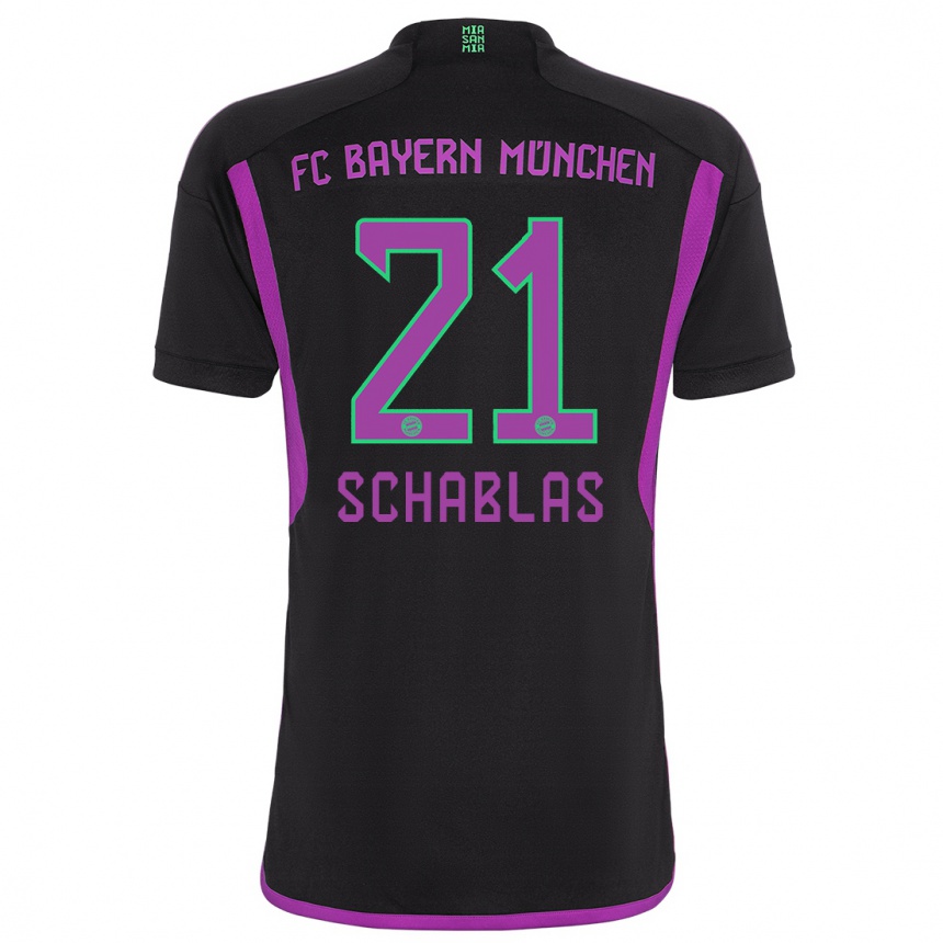 Moteriškas Matteo Schablas #21 Juoda Išvykos Marškinėliai 2023/24 T-Shirt