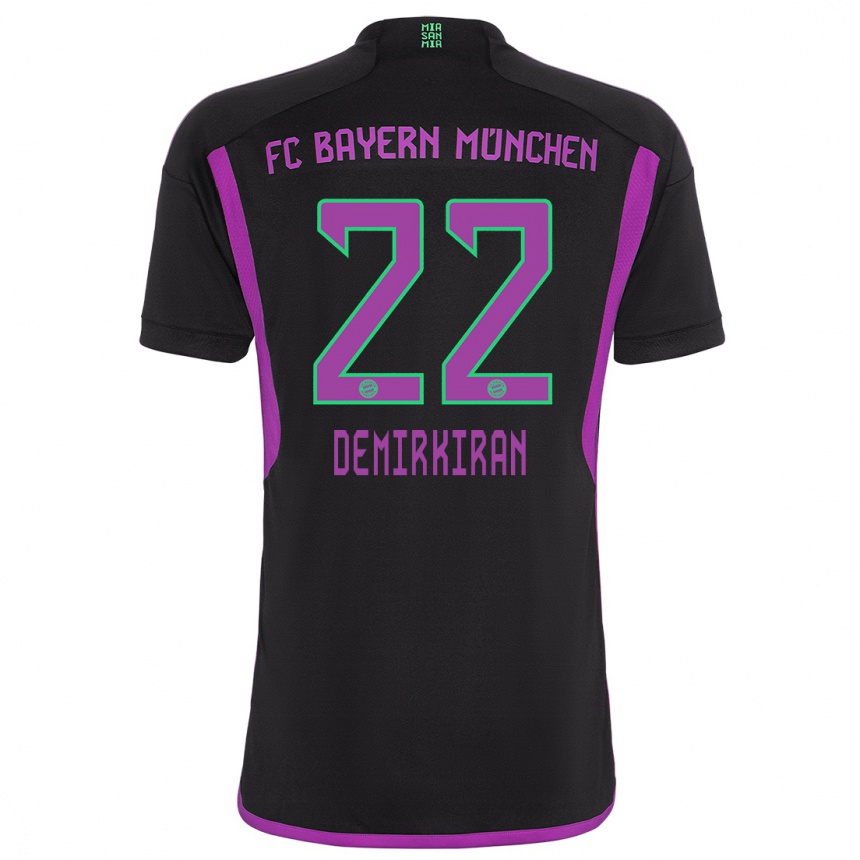 Moteriškas Ediz Demirkiran #22 Juoda Išvykos Marškinėliai 2023/24 T-Shirt