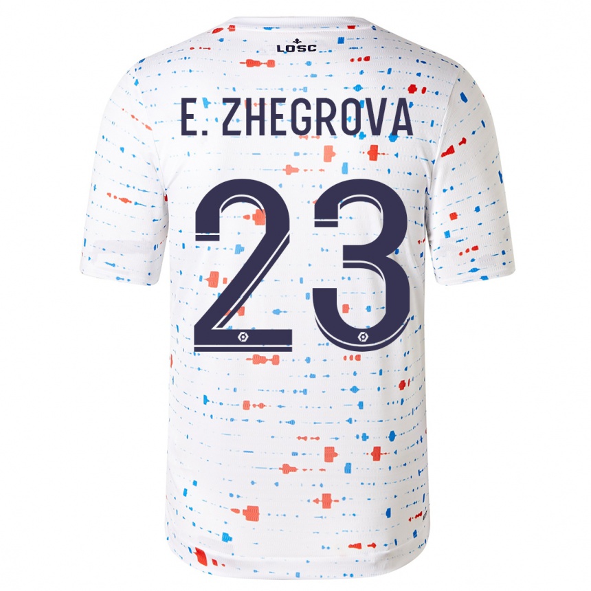 Moteriškas Edon Zhegrova #23 Baltas Išvykos Marškinėliai 2023/24 T-Shirt