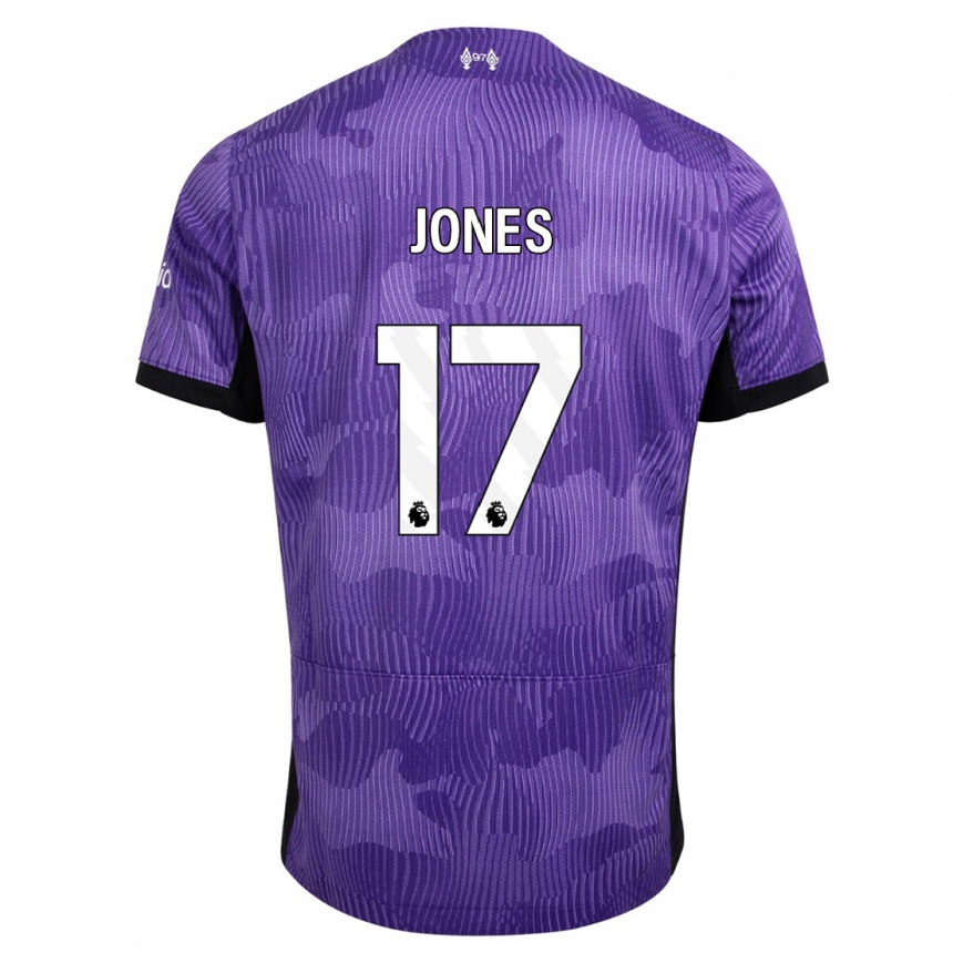 Moteriškas Curtis Jones #17 Violetinė Trečias Marškinėliai 2023/24 T-Shirt