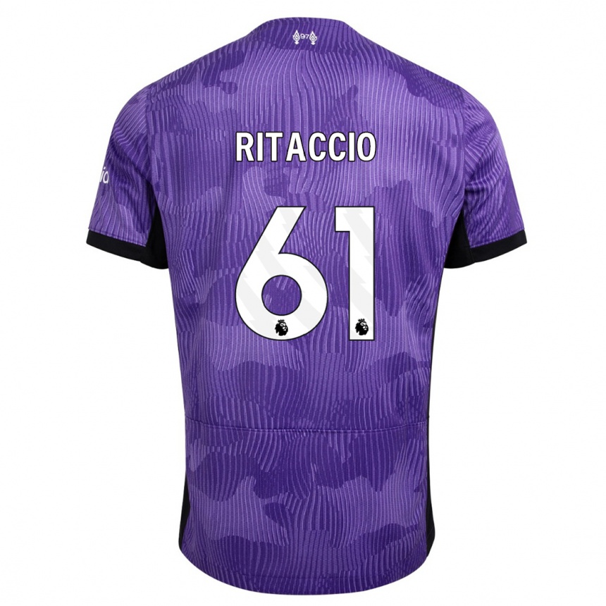 Moteriškas Matteo Ritaccio #61 Violetinė Trečias Marškinėliai 2023/24 T-Shirt