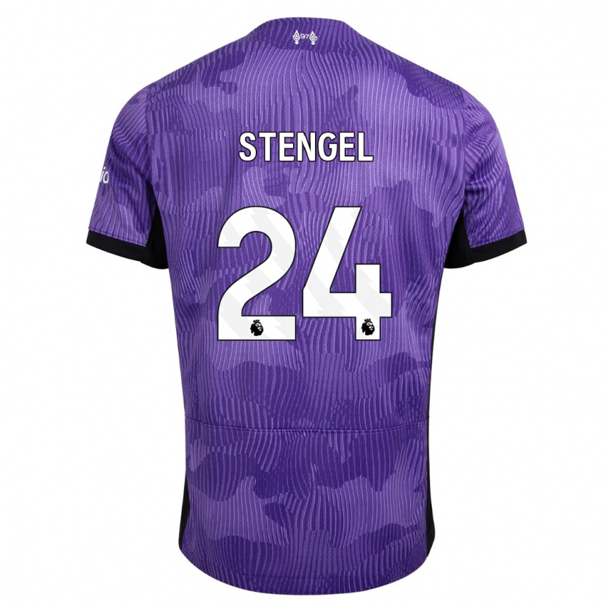 Moteriškas Katie Stengel #24 Violetinė Trečias Marškinėliai 2023/24 T-Shirt