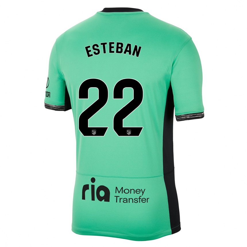 Moteriškas Paco Esteban #22 Pavasario Žalia Trečias Marškinėliai 2023/24 T-Shirt