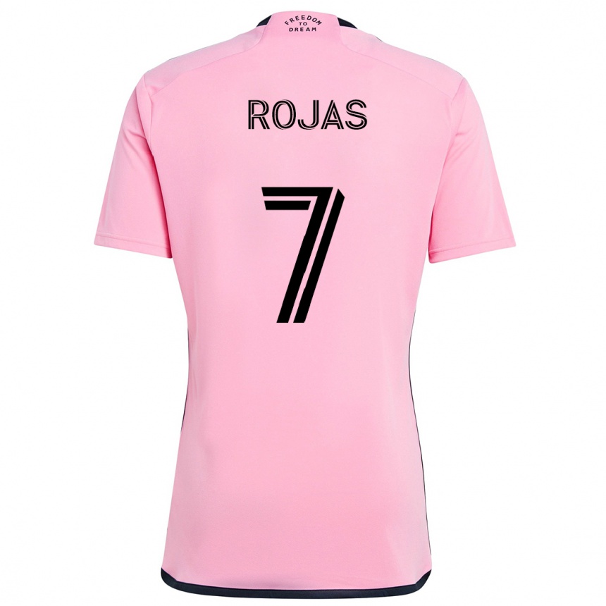 Vaikiškas Matías Rojas #7 Rožinis Namų Marškinėliai 2024/25 T-Shirt