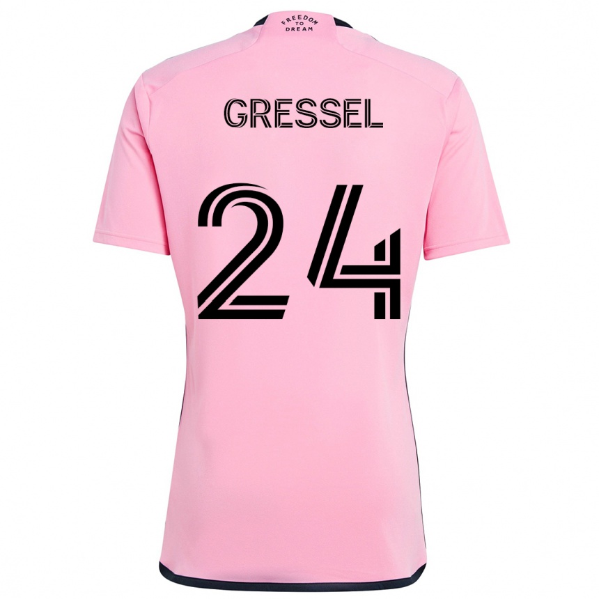 Vaikiškas Julian Gressel #24 Rožinis Namų Marškinėliai 2024/25 T-Shirt