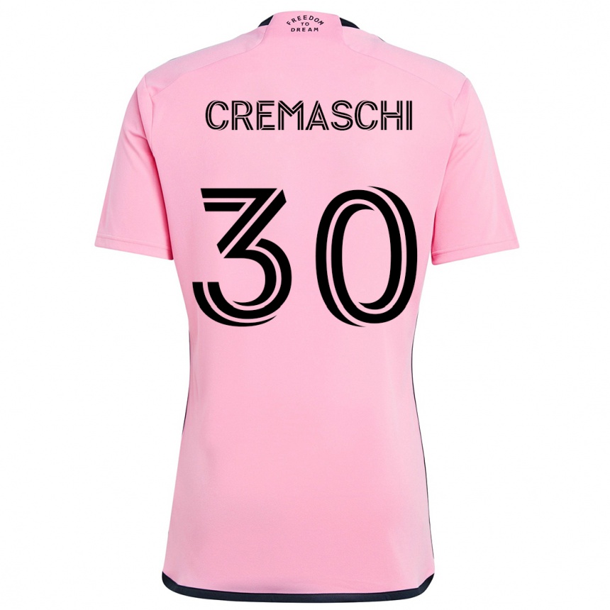 Vaikiškas Benja Cremaschi #30 Rožinis Namų Marškinėliai 2024/25 T-Shirt