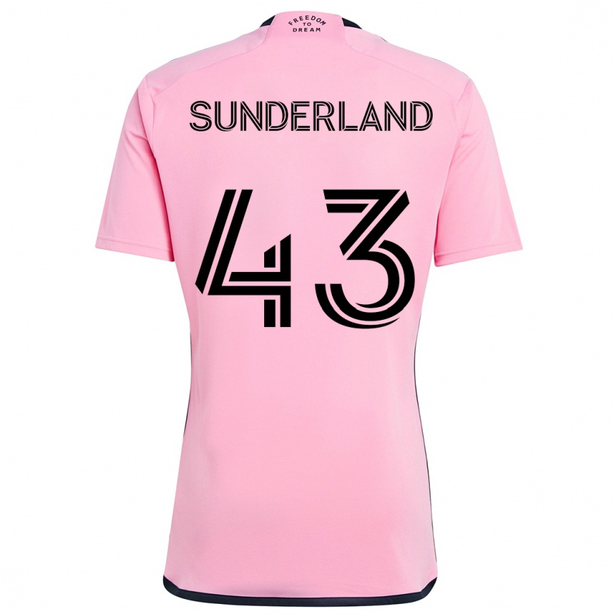 Vaikiškas Lawson Sunderland #43 Rožinis Namų Marškinėliai 2024/25 T-Shirt