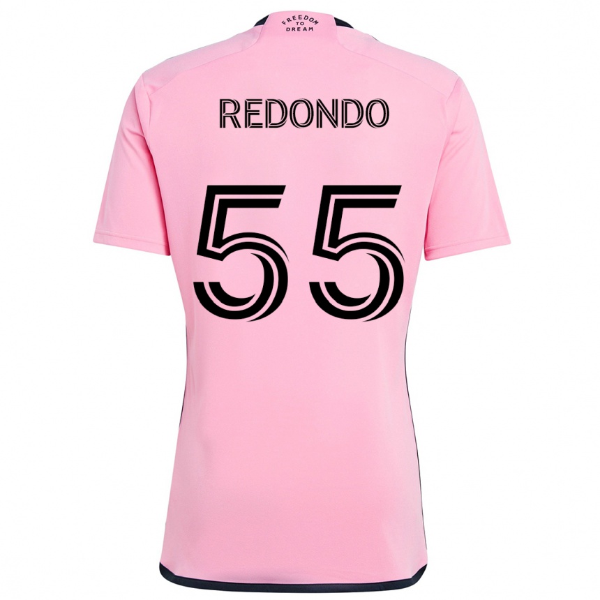 Vaikiškas Federico Redondo #55 Rožinis Namų Marškinėliai 2024/25 T-Shirt