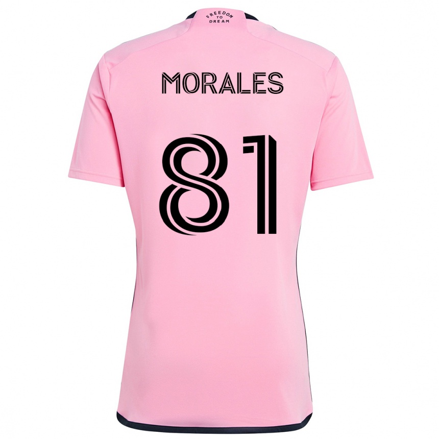 Vaikiškas Santiago Morales #81 Rožinis Namų Marškinėliai 2024/25 T-Shirt