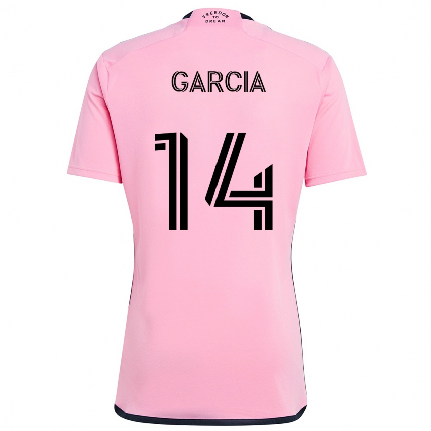 Vaikiškas Santiago Garcia #14 Rožinis Namų Marškinėliai 2024/25 T-Shirt