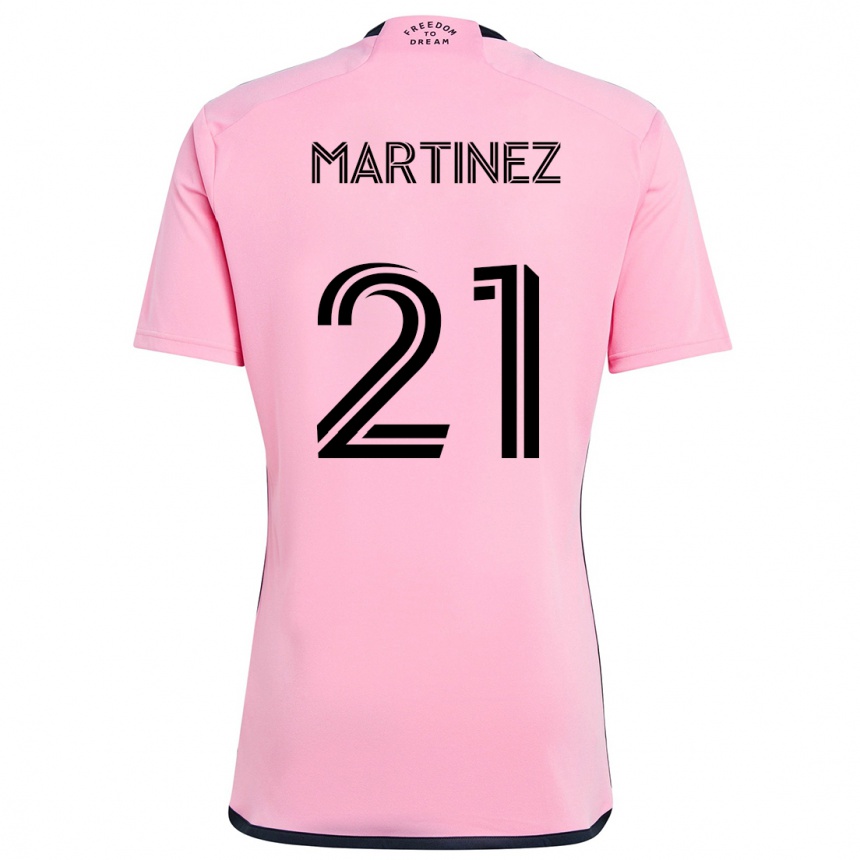 Vaikiškas Derrek Martinez #21 Rožinis Namų Marškinėliai 2024/25 T-Shirt