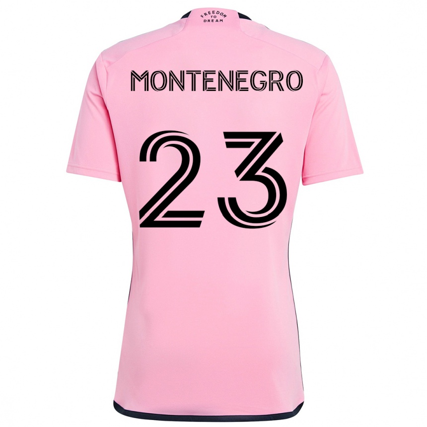 Vaikiškas Ricardo Montenegro #23 Rožinis Namų Marškinėliai 2024/25 T-Shirt