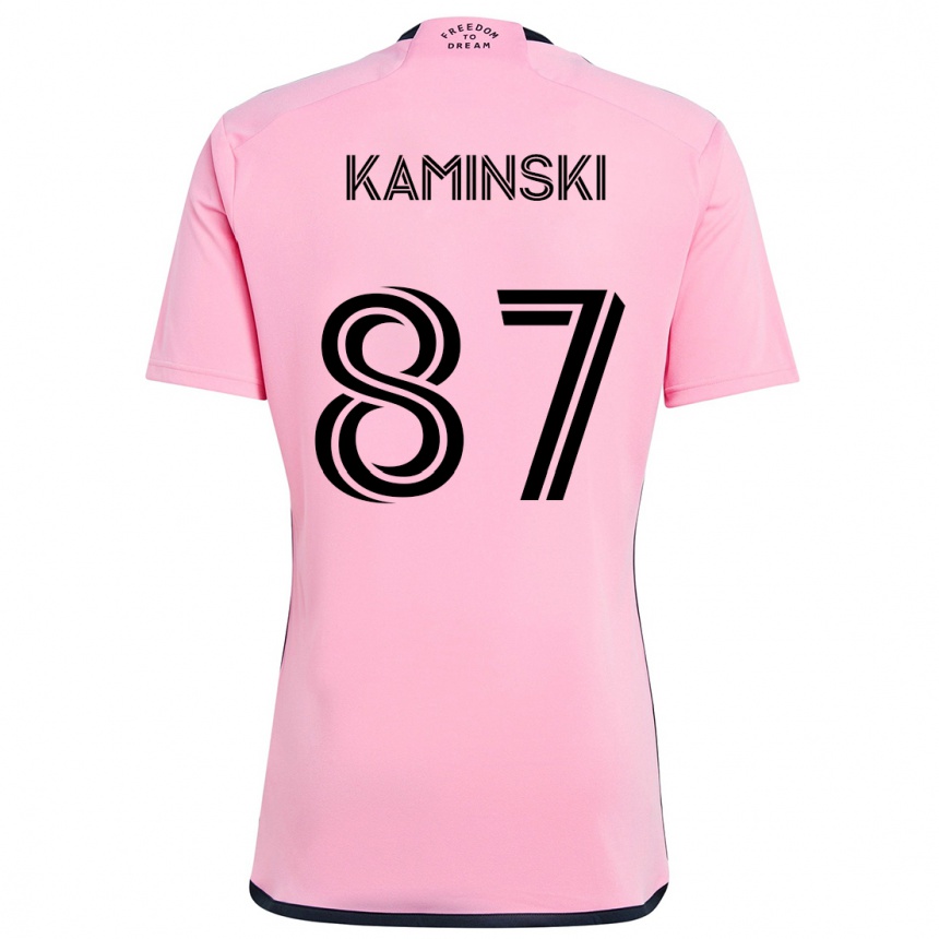 Vaikiškas Brett Kaminski #87 Rožinis Namų Marškinėliai 2024/25 T-Shirt