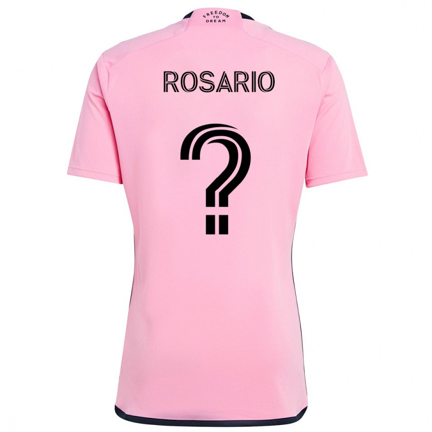 Vaikiškas Adrian Rosario #0 Rožinis Namų Marškinėliai 2024/25 T-Shirt