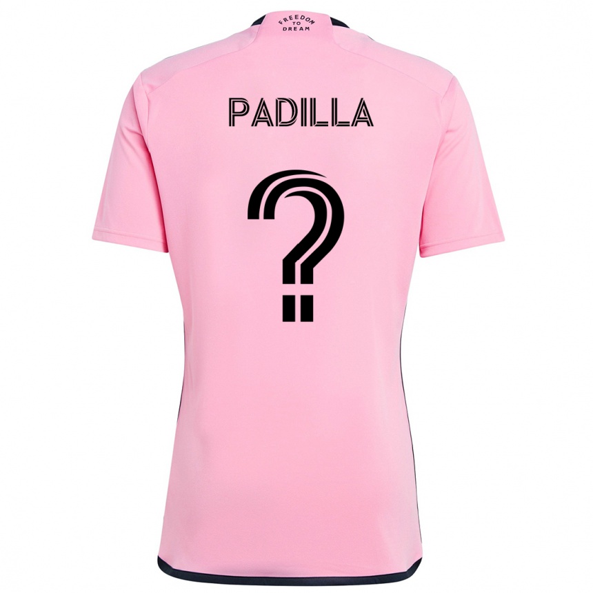 Vaikiškas Leandro Padilla #0 Rožinis Namų Marškinėliai 2024/25 T-Shirt