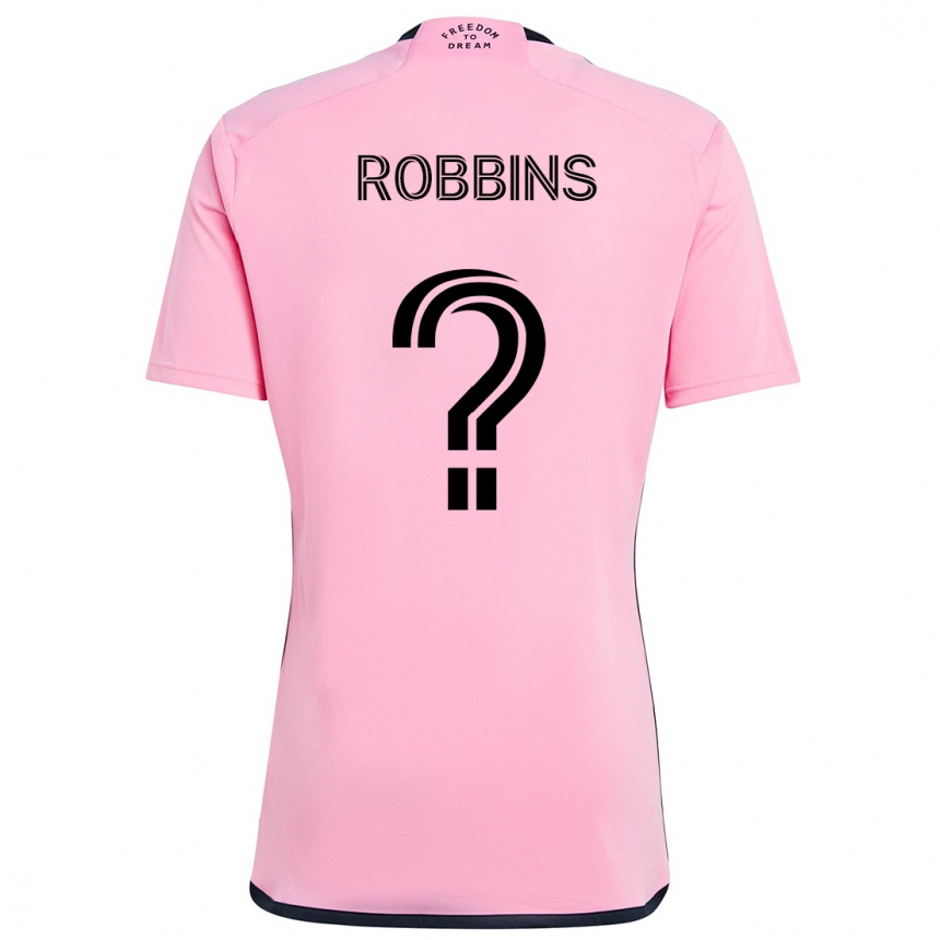 Vaikiškas Lukas Robbins #0 Rožinis Namų Marškinėliai 2024/25 T-Shirt