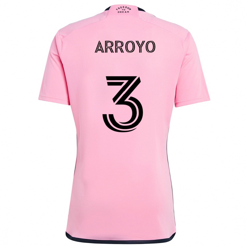 Vaikiškas Dixon Arroyo #3 Rožinis Namų Marškinėliai 2024/25 T-Shirt