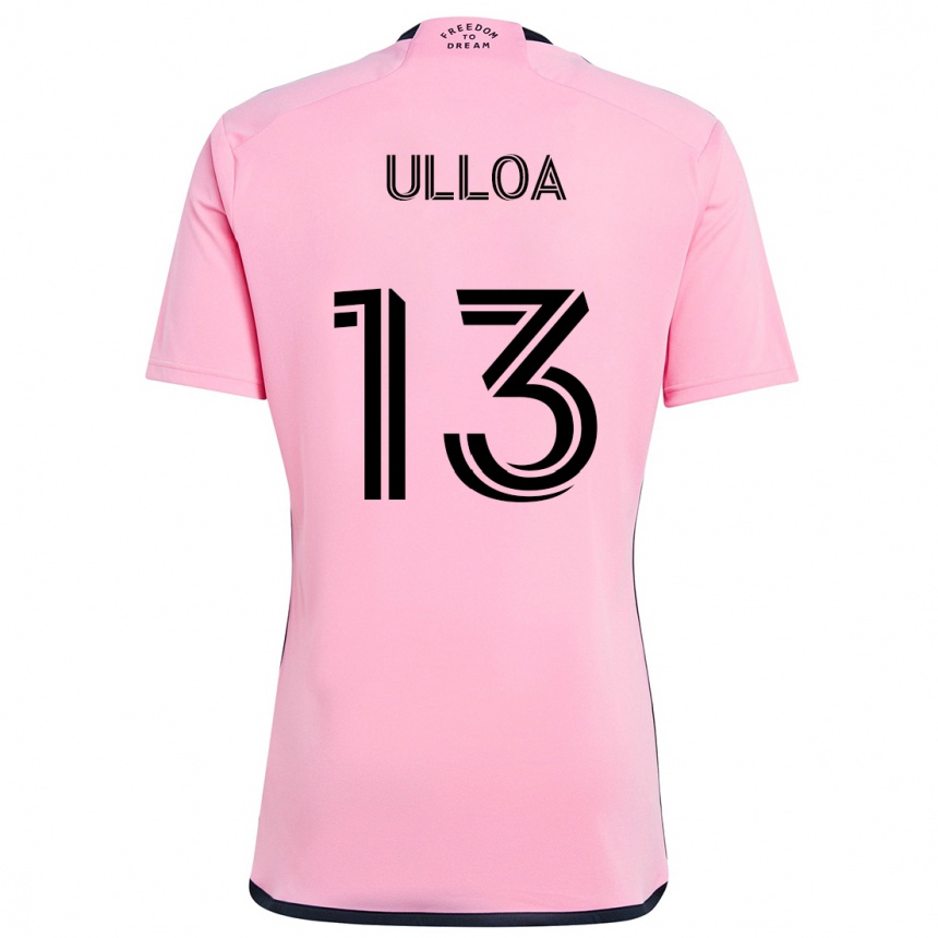 Vaikiškas Víctor Ulloa #13 Rožinis Namų Marškinėliai 2024/25 T-Shirt