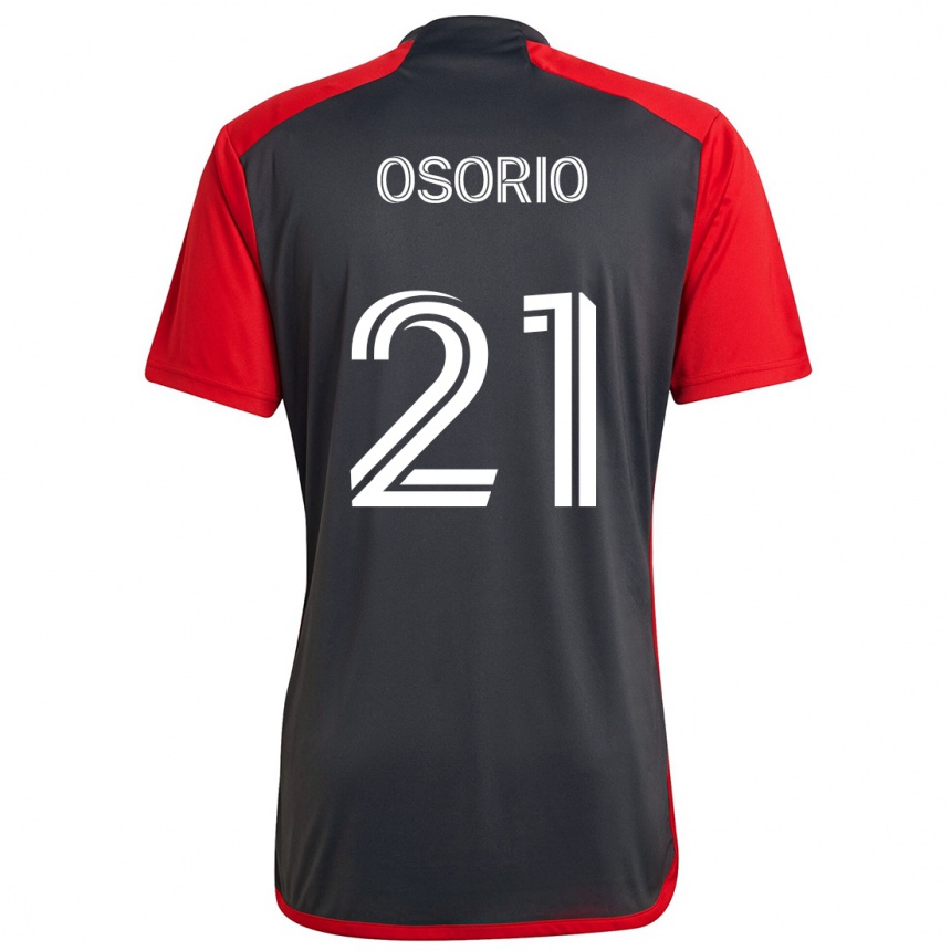 Vaikiškas Jonathan Osorio #21 Pilka Raudona Namų Marškinėliai 2024/25 T-Shirt