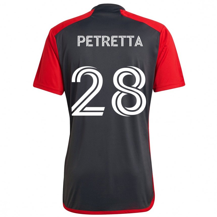 Vaikiškas Raoul Petretta #28 Pilka Raudona Namų Marškinėliai 2024/25 T-Shirt