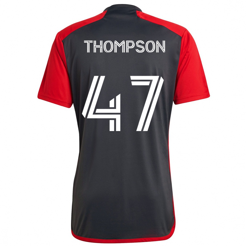 Vaikiškas Kosi Thompson #47 Pilka Raudona Namų Marškinėliai 2024/25 T-Shirt