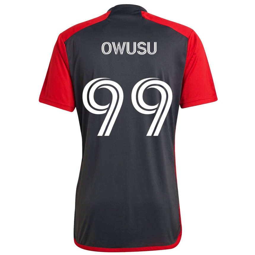 Vaikiškas Prince Osei Owusu #99 Pilka Raudona Namų Marškinėliai 2024/25 T-Shirt