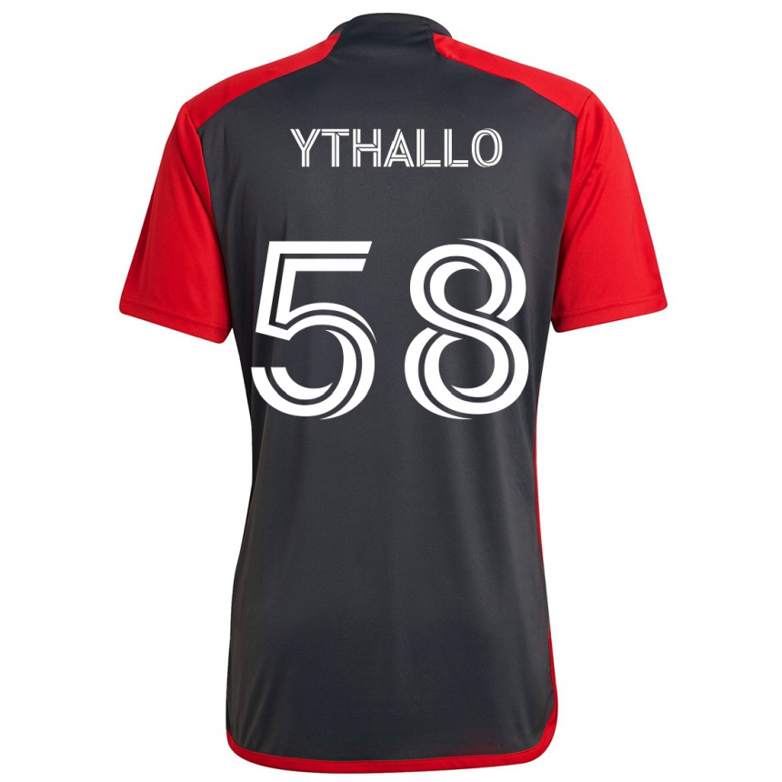 Vaikiškas Ythallo #58 Pilka Raudona Namų Marškinėliai 2024/25 T-Shirt