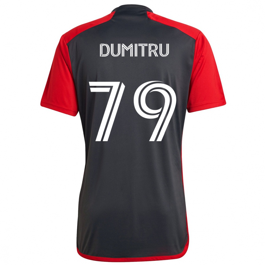 Vaikiškas Andrei Dumitru #79 Pilka Raudona Namų Marškinėliai 2024/25 T-Shirt