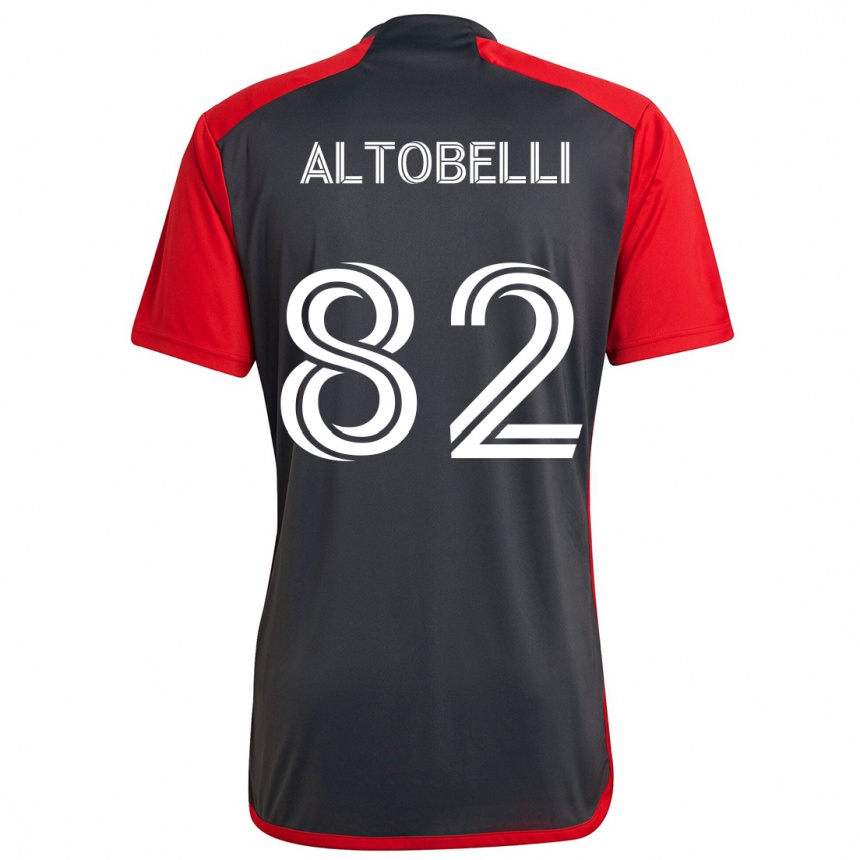 Vaikiškas Julian Altobelli #82 Pilka Raudona Namų Marškinėliai 2024/25 T-Shirt