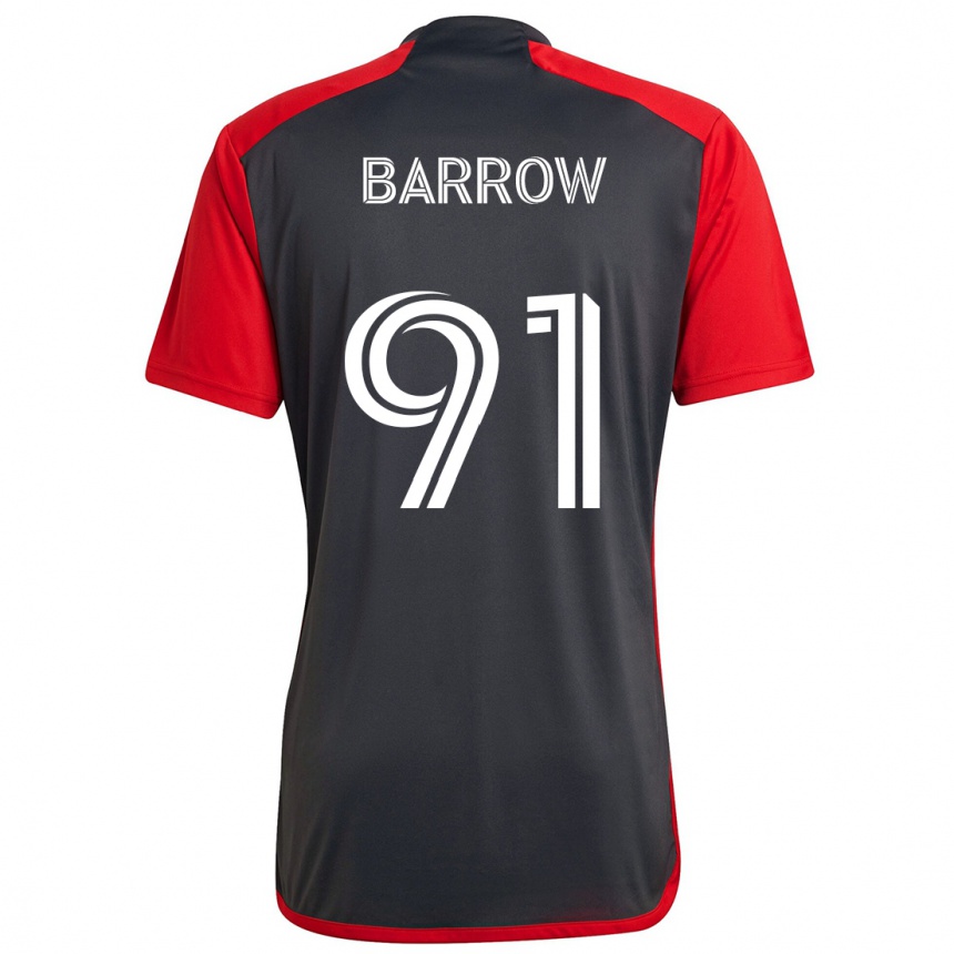 Vaikiškas Dékwon Barrow #91 Pilka Raudona Namų Marškinėliai 2024/25 T-Shirt