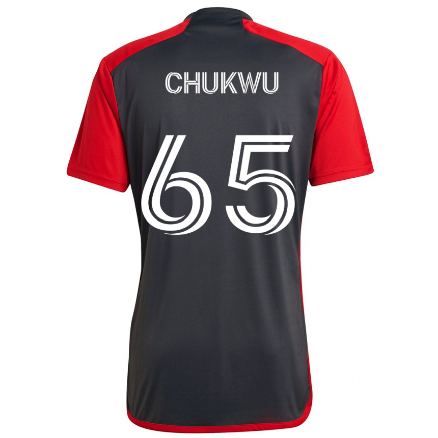 Vaikiškas Joses Chukwu #65 Pilka Raudona Namų Marškinėliai 2024/25 T-Shirt