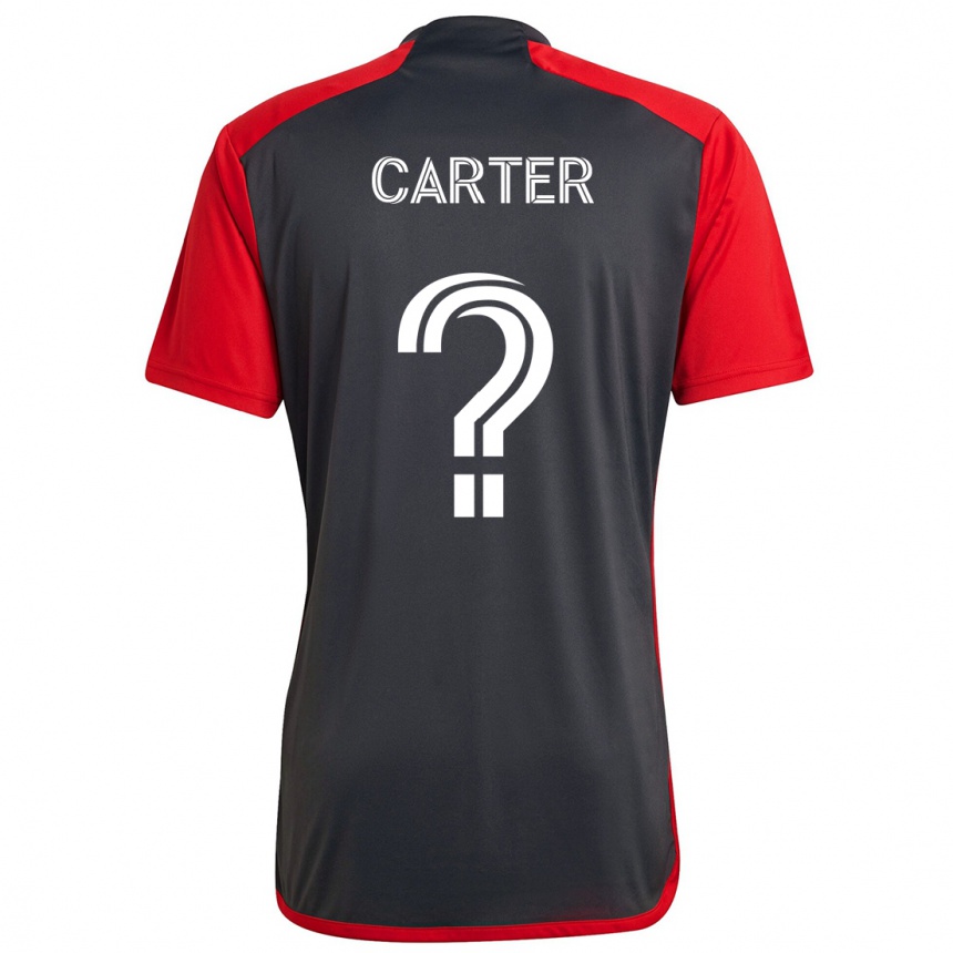 Vaikiškas Ajahni Carter #0 Pilka Raudona Namų Marškinėliai 2024/25 T-Shirt