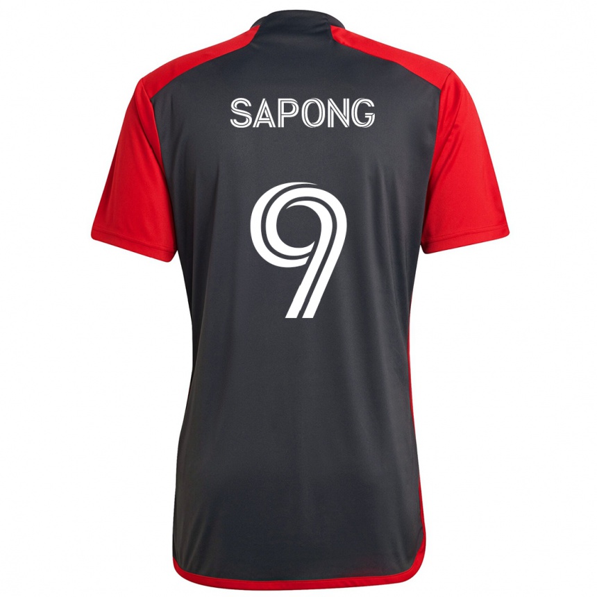 Vaikiškas C.j. Sapong #9 Pilka Raudona Namų Marškinėliai 2024/25 T-Shirt