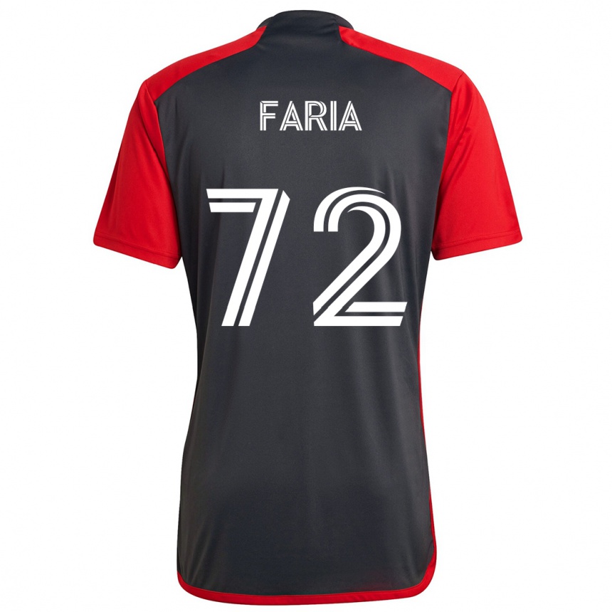 Vaikiškas Jordan Faria #72 Pilka Raudona Namų Marškinėliai 2024/25 T-Shirt