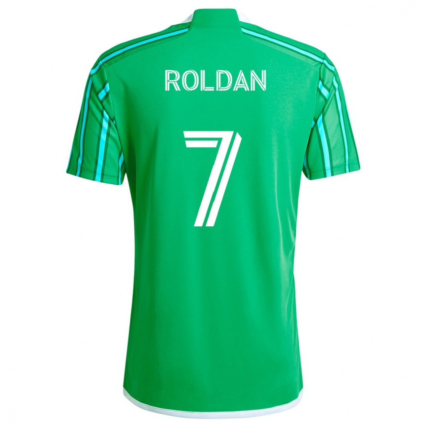 Vaikiškas Cristian Roldán #7 Žalia Balta Namų Marškinėliai 2024/25 T-Shirt