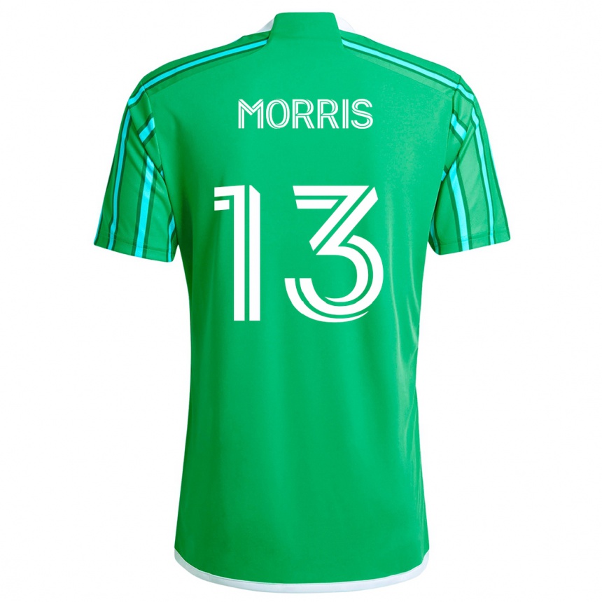 Vaikiškas Jordan Morris #13 Žalia Balta Namų Marškinėliai 2024/25 T-Shirt